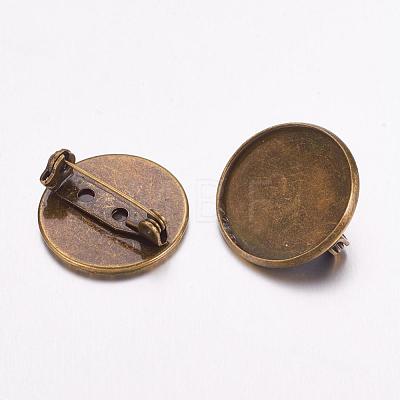 Brass Brooch Pin Findings KK-K069-AB-NF-1