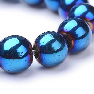 Non-magnetic Synthetic Hematite Beads Strands G-S096-4mm-7-1