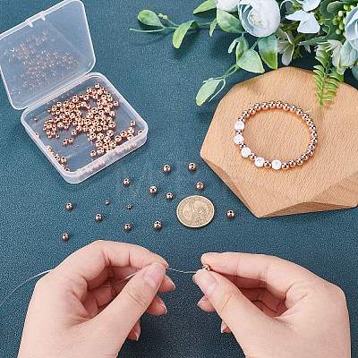 300Pcs 5 Sizes Brass Beads KK-PH0001-73RG-WH-1