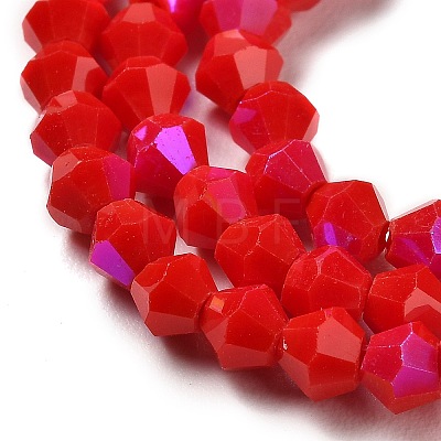 Opaque Solid Color Imitation Jade Glass Beads Strands GLAA-F029-P4mm-D02-1