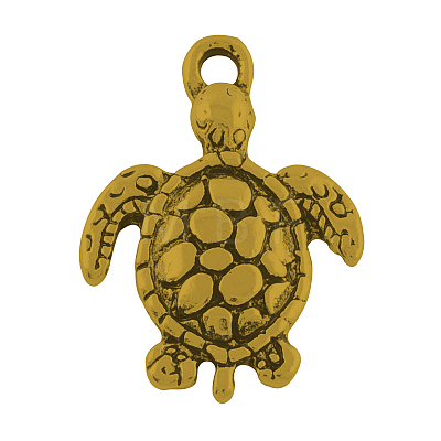 Tibetan Style Alloy Sea Turtle Pendants LS-TIBEP-22101-AG-LF-1
