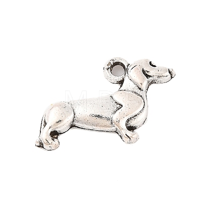 Tibetan Style Alloy Puppy Pendants X-TIBEP-20414-AS-NR-1