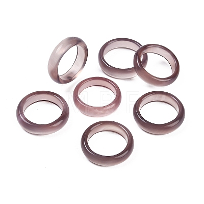 Dyed & Heated Natural Agate Finger Rings for Women RJEW-Z075-02L-1
