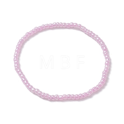 6Pcs 6 Colors Macaron Color Rondelle Glass Seed Beaded Stretch Bracelets BJEW-JB10282-1