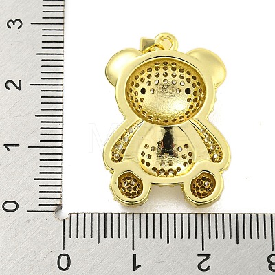 Brass Micro Pave Clear Cubic Zirconia Pendants KK-R159-12G-01-1