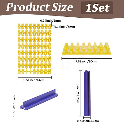1 Bag Letters & Numbers PP Plastic Cookie Stamps DIY-SC0033-92-1