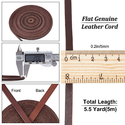Gorgecraft Flat Leather Jewelry Cord WL-GF0001-07B-02-1
