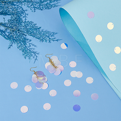 420Pcs Iridescent PVC Paillette/Sequins Pendants PVC-WR0001-04-1