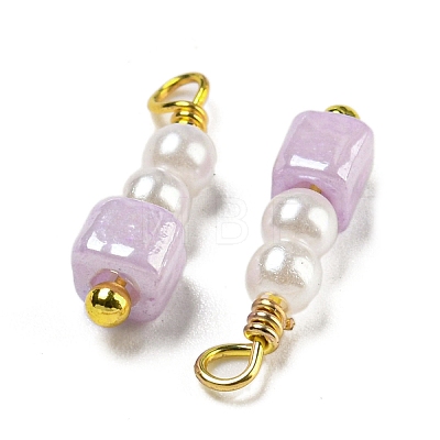 ABS Plastic Imitation Pearl Pendants KK-C046-03B-1