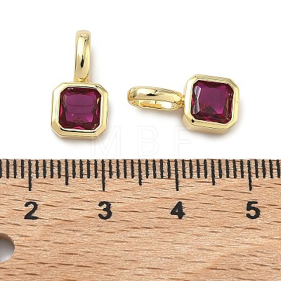 Brass Micro Pave Cubic Zirconia Charms KK-G555-21G-B-1