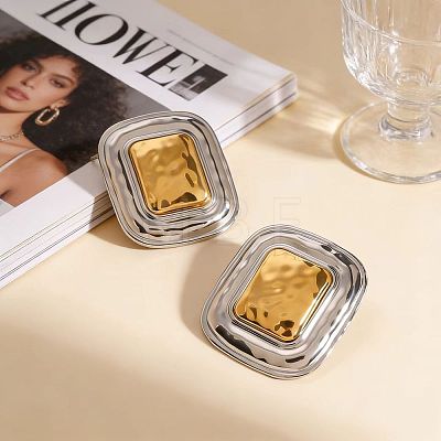304 Stainless Steel Stud Earrings WG5F66C-01-1
