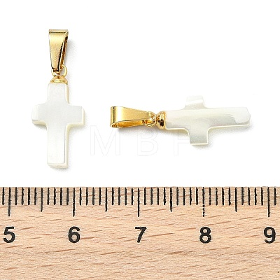 Natural White Shell Pendants PALLOY-JF05487-1