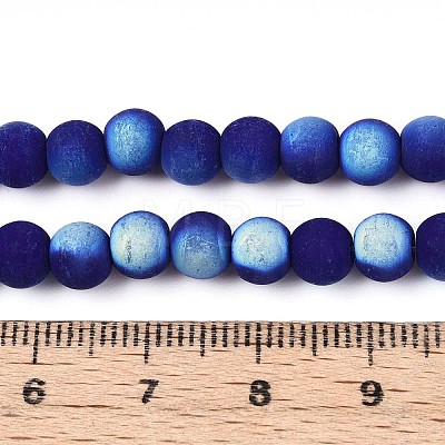 Frosted Opaque Glass Beads Strands LS-GLAA-T032-P6mm-MBB03-1