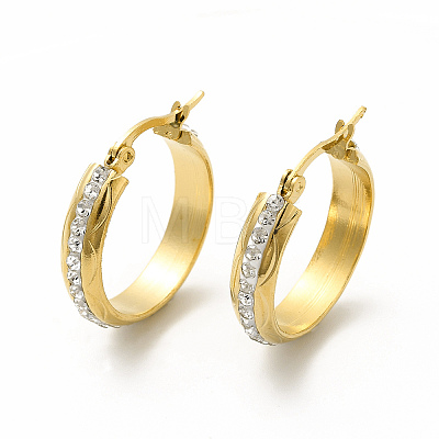 Crystal Rhinestone Hoop Earrings EJEW-M214-16A-G-1