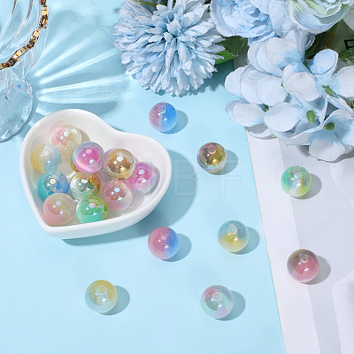 20Pcs Resin Imitation Cat Eye Beads RESI-PA0001-47-1