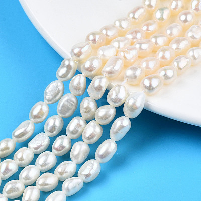 Natural Cultured Freshwater Pearl Beads Strands PEAR-N014-07H-1