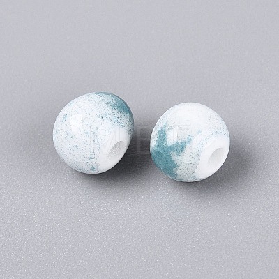Handmade Crackle Porcelain Beads PORC-Q008-06B-07-1