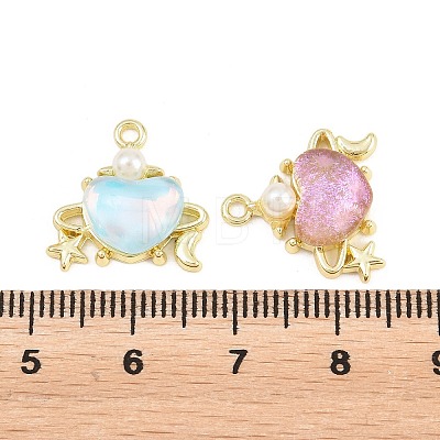 Alloy & Glass & Plastic Pearl Pendants FIND-G114-03G-1