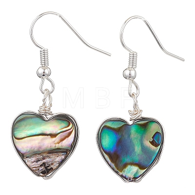 Abalone Shell/Paua Shell Dangle Earrings EJEW-JE06208-1