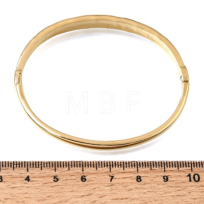 304 Stainless Steel Crystal Rhinestone Hinged Cuff Bangles for Women SA-CBAF851-05G-1