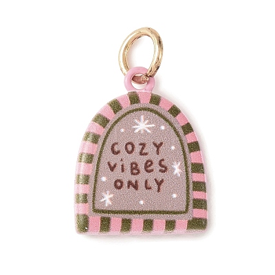 Baking Paint Brass Pendants KK-C171-01E-1