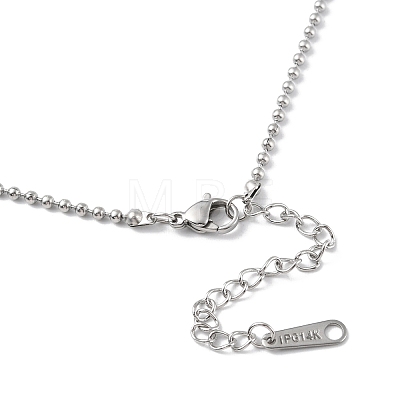 Ion Plating(IP) 304 Stainless Steel Ball Chain Necklace for Men Women NJEW-M200-12P-1