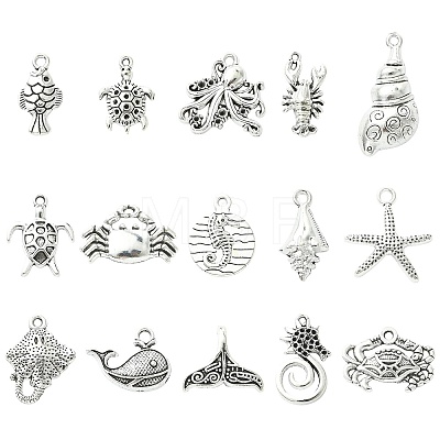 15Pcs Tibetan Style Alloy Pendants FIND-CJC0017-89-1