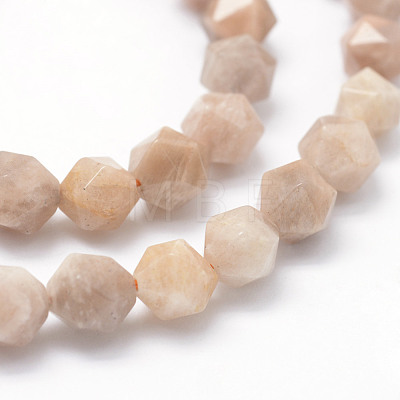 Natural Sunstone Beads Strands G-F523-10-8mm-1