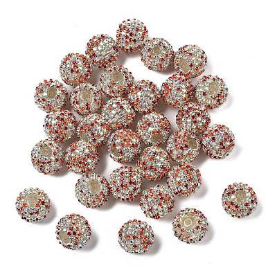 Sparkle Glass Rhinestone Round Beads OACR-S048-01H-1
