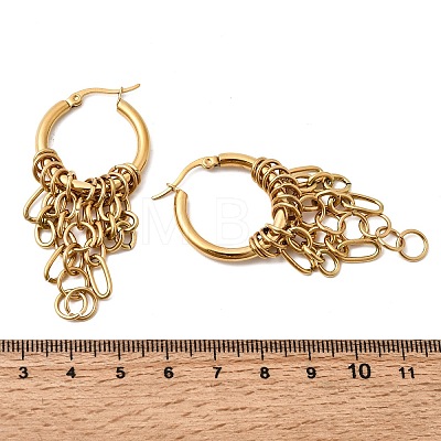 304 Stainless Steel Hoop Earrings for Women EJEW-G463-03G-1
