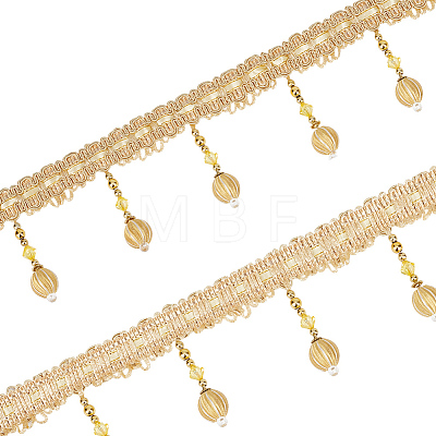 Curtain Plastic Beaded Fringe Trim OCOR-WH0090-69D-1