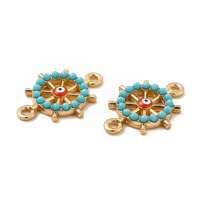 Alloy Enamel Connector Charms FIND-H039-07KCG-1