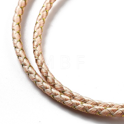 Polyester Cord Braided Necklace Makings MAK-L043-03G-08-1