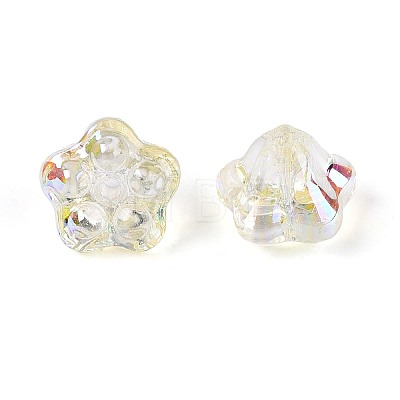 Electroplate Glass Beads Strands EGLA-T021-22I-1