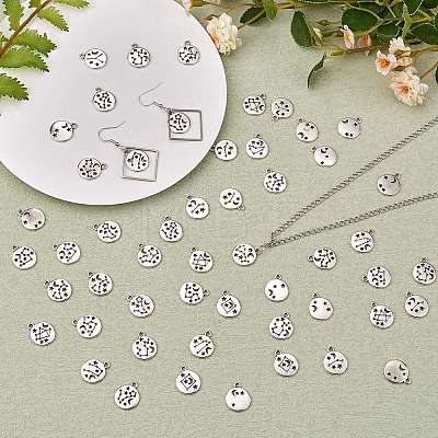 84 Pieces Zodiac Sign Charm Pendants 12 Constellation Charm Pendant Alloy Charm for Jewelry Necklace Earring Making Crafts JX557A-1