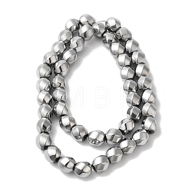 Electroplated Synthetic Magnetic Hematite Beads Strands G-I364-J01-05-1