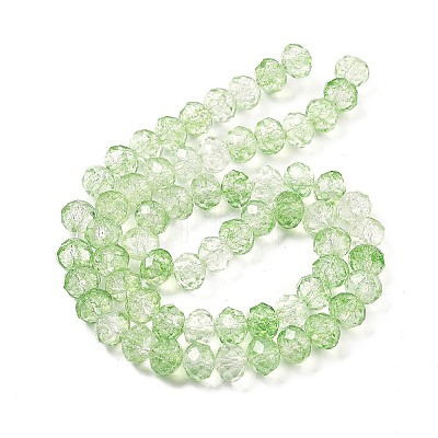 Transparent Crackle Glass Beads Strands CCG-L050-01A-03-1