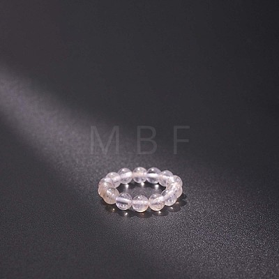 Synthetic Watermelon Stone Glass Stretchy Finger Rings FS-WG01730-30-1