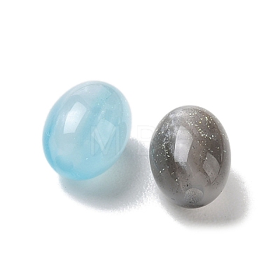 Transparent Resin & Glitter Powder Beads RESI-F073-06-1