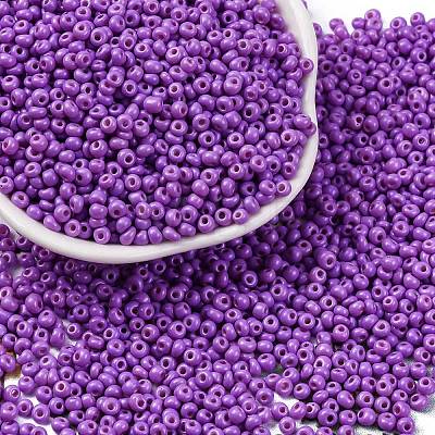 8/0 Baking Paint Glass Seed Beads SEED-M012-02A-40-1