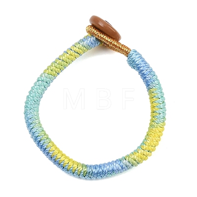 Handwoven Gradient Braided Polyester Cord Pendant Decorations HJEW-F026-01A-1