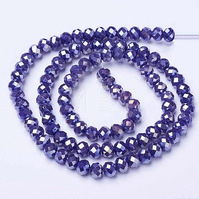 Electroplate Glass Beads Strands EGLA-A034-P2mm-B07-1