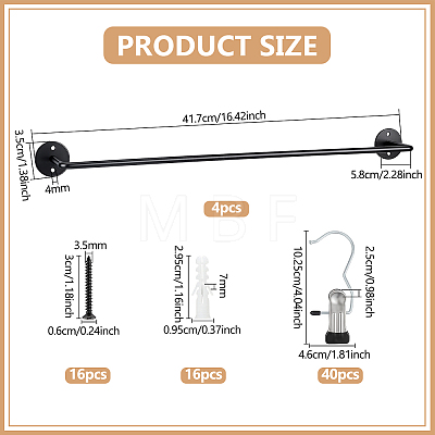40Pcs Iron Wall-mounted Towel Holders FIND-WA0001-25-1