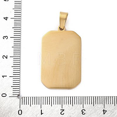 Ion Plating(IP) 304 Stainless Steel Enamel Pendants STAS-Q003-01G-06-1