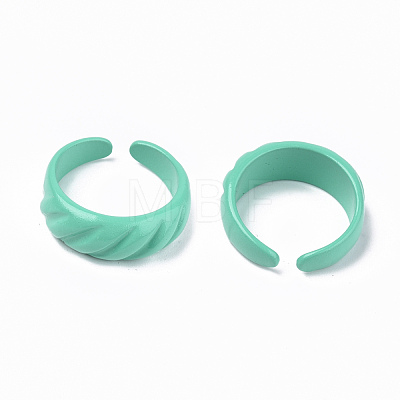 Spray Painted Alloy Cuff Rings RJEW-T011-31D-RS-1