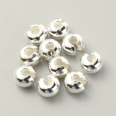 925 Sterling Silver Crimp Beads Covers FIND-WH0120-53C-1
