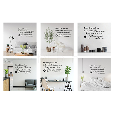 PVC Quotes Wall Sticker DIY-WH0200-067-1