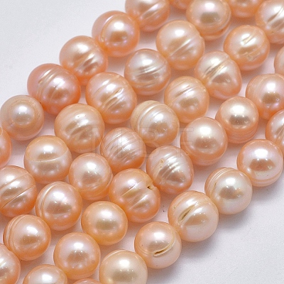 Natural Cultured Freshwater Pearl Beads Strands PEAR-F007-06A-01-1