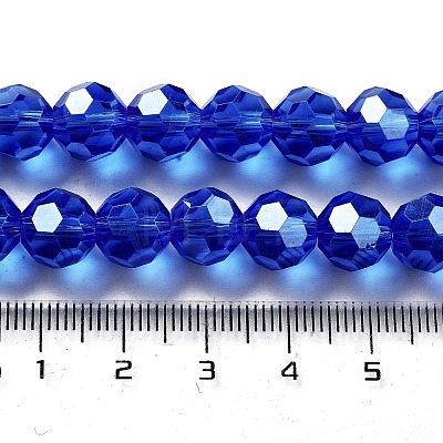 Electroplate Transparent Glass Beads Strands EGLA-A035-T10mm-A21-1