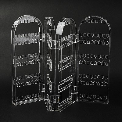 4 Foldable Screen Acrylic Earring Display Stands EDIS-N010-02-1